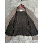 Loft EUC  Wool Herringbone Blazer Jacket Women's 6 Gray Office Career Photo 2