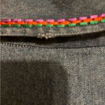 Haband Blue Denim Jacket with Colorful Floral Embroidery Size L Photo 9