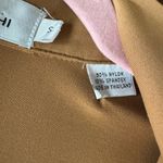 Bugatchi | Camel 3/4 Zip Long Sleeve Top | S Tan Photo 4