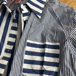 Solid & Striped NWT The Oxford Tunic in Stripe Shirting Midnight Blue Photo 4