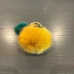Faux Fur Pear Keychain Bag Charm Yellow Photo 2