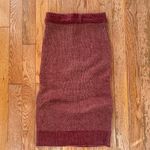 maroon burgundy red two toned knit skirt Photo 0