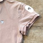 Abercrombie & Fitch Women’s Size Large Flesh Color Short Sleeve Polo Shirt Photo 5