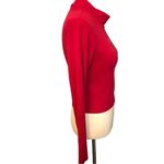 Forever 21 ribbed long sleeve red faux turtleneck with embroidered “over it” Photo 2