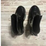 DKNY  Tibby Combat Boot Women's SZ 9 Black Patent Leather Rubber Waterproof Rain Photo 5