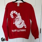 Gildan Merry Slothmas Crewneck Sweatshirt Photo 0