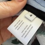 Proenza Schouler  pale blue leopard ikat print tie front waist crepe size 4 CL Photo 5