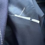 Christian Dior  blazer skirt set navy blue pinstripe short sleeve vintage USA 6 Photo 3