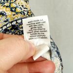 Sonoma  Goods for Life Women's Blouse Top L Large Blue Yellow Boho Paisley Tile Photo 6