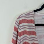 Lovers + Friends  Striped I Think I Love You Tie Front Cropped Top Size Medium Photo 2