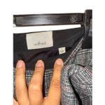 Wilfred Aritzia  Dorine Front Wrap Wool Blend Cashmere Mini Skirt gray & pink pla Photo 4