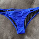 Victoria's Secret Strapped Cheeky Blue Bikini Bottoms Photo 0