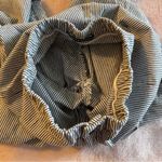 Brandy Melville gray and blue pinstripe crop pants stretch waist casual XS Photo 3