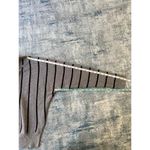 Carmen Marc Valvo NWT! Gray Ribbed Knit Black Stripe Dolman Sleeve Sweater M Photo 7