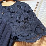 H&M  Women's Black Lace Baby Doll Dress Size 8 Flowy Witchcore Whimsygoth Gothic Photo 4
