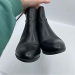 Frye  Judith Women's Black Leather Zip Ankle Bootie Boots - Size 6.5 minimalist Photo 2