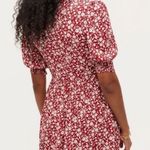 Reformation NWT Laylin Floral Red White Mini Dress Size 0 Flower Girl Boho Photo 1