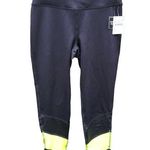 BCBGeneration Women’s Leggings Size M BMAX1105GF 7/8 length, Black/Neon Green Photo 0