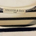 Kingdom & state  Black and Whited Striped Dress with Ruffled Short Sleeve. Size S Photo 2