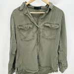 Sanctuary  Olive Green Button Down Lyocell Shirt Long Sleeve Womens Size XS Photo 0