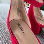 Merona  Red Block Heel Ankle Strap Strappy Low Heel Dress Sandals Sz 7.5 Photo 4