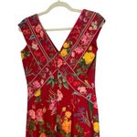 Tadashi Shoji Clara Hi low midi dress Red floral Cottage Core Boho Chic Sz 2 Photo 9