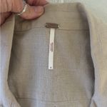 Free People Cotton Khaki Linen Button Down Mini Dress Photo 1