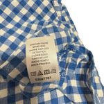 Woman Within ‎ Women Seersucker Button Top 3X Blue Gingham Cottagecore Cotton Photo 5