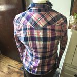 American Eagle  flannel button down plaid S cozy shirt Photo 1