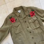 Sneak Peek Like New Green and Rose Military Jacket Photo 2