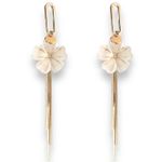 Elegant Flower Tassel Chain Dangle Drop Earrings for Women Gold Photo 0