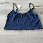 Wicked Weasel Sexy 9219 Peachy Palms Crop Top Navy M NWT Blue Size M Photo 9