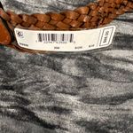 Michael Kors Braided Tan Leather Belt with Gold Buckle Size S/M Photo 4