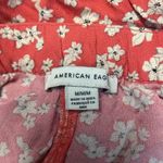 American Eagle Floral Flutter A Line Circle Skater Mini Skirt Size M Pink Ivory Photo 4