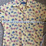 Karen Scott π¦ Sport Vintage Yellow Butterfly Short Sleeve Button Down Shirt Photo 4