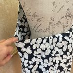 Mango  Black And White Floral Print Halterneck Swing Lightweight Dress Size 10 Photo 9