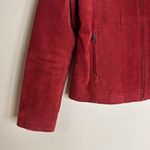 wilson's leather Vtg  Red Leather suede zip up Jacket 90s retro size large Photo 2
