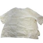 ZARA Shirt Womens Large White 100% Linen Short Sleeve Boxy Pocket Crewneck Top Photo 1