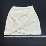 Storia  Pure Daisy‎ Floral Applique Mini Skirt Cream Womens Size XS Preppy NEW Photo 6