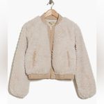 Democracy Cream Teddy Jacket with Cropped Style and Zipper Closure Photo 2
