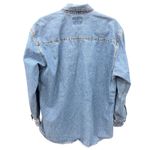 Lee  Denim Collection Mens Long Sleeve Button Up Shirt Snowman Patch Blue Size M Photo 5