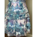 Connected Apparel Jessica Simpson Womens Sleeveless Tired Ruffle Party Dres Sz 8 Blue Pink Green Photo 10