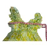 Lilly Pulitzer Vintage 1970s Maxi Dress Green Yellow Floral Photo 12