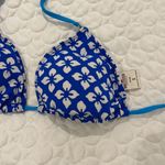 Hollister  XS and Small royal blue and white hibiscus bikini top and bottom set Photo 2