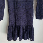 Bardot  Rubi Long Sleeve Lace Ruffle Hem Dress in Navy Sz XS/4 Photo 2