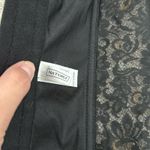 Natori black velvet gold lace boned bustier corset top going out holiday Photo 3