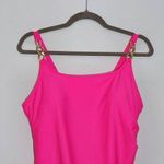 ALEUMDR Hot Pink Swim Dress NWOT Size Large Pink Swimsuit with Attached Shorts Photo 1
