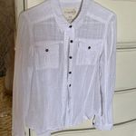 We The Free Free People  White Cotton Gauze Button Down Shirt M Photo 0