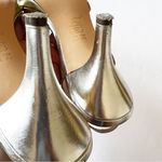 Nina  Gilt Metallic Strappy High Heel Sandal Size 7.5 Women’s Wedding Party Dance Photo 6
