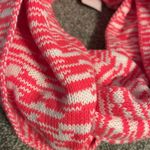 Target NWT Neon Hot Pink & White Stripe Cableknit Infinity Scarf Photo 1